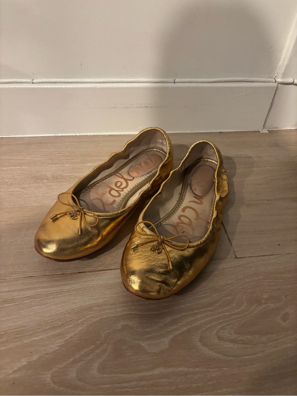 Sam Edelman Metallic Gold Ballet Flats